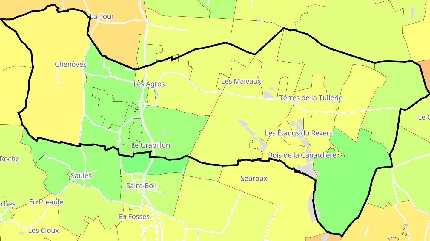 Carte des prix de l'immobilier Chenôves