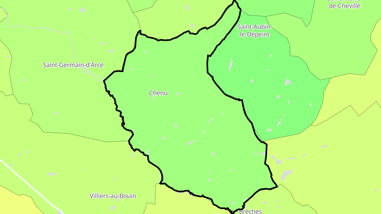 Carte des prix de l'immobilier Chenu