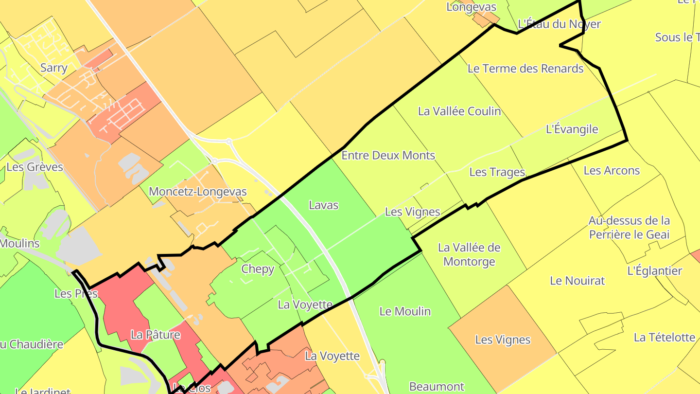 Carte des prix de l'immobilier Chepy