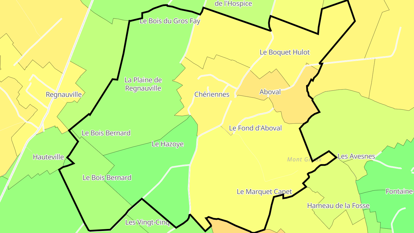 Carte des prix de l'immobilier Chériennes