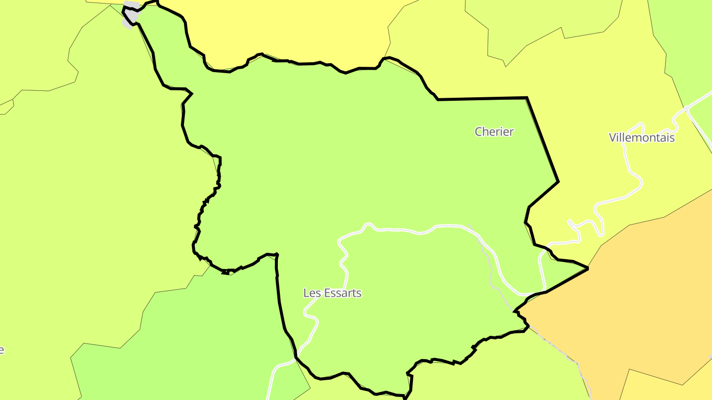 Carte des prix de l'immobilier Cherier