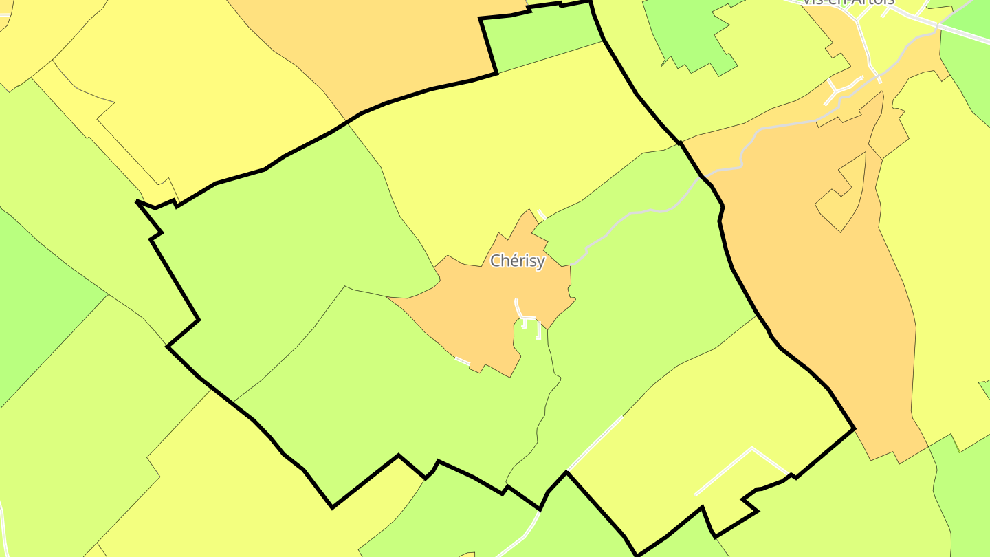 Carte des prix de l'immobilier Chérisy