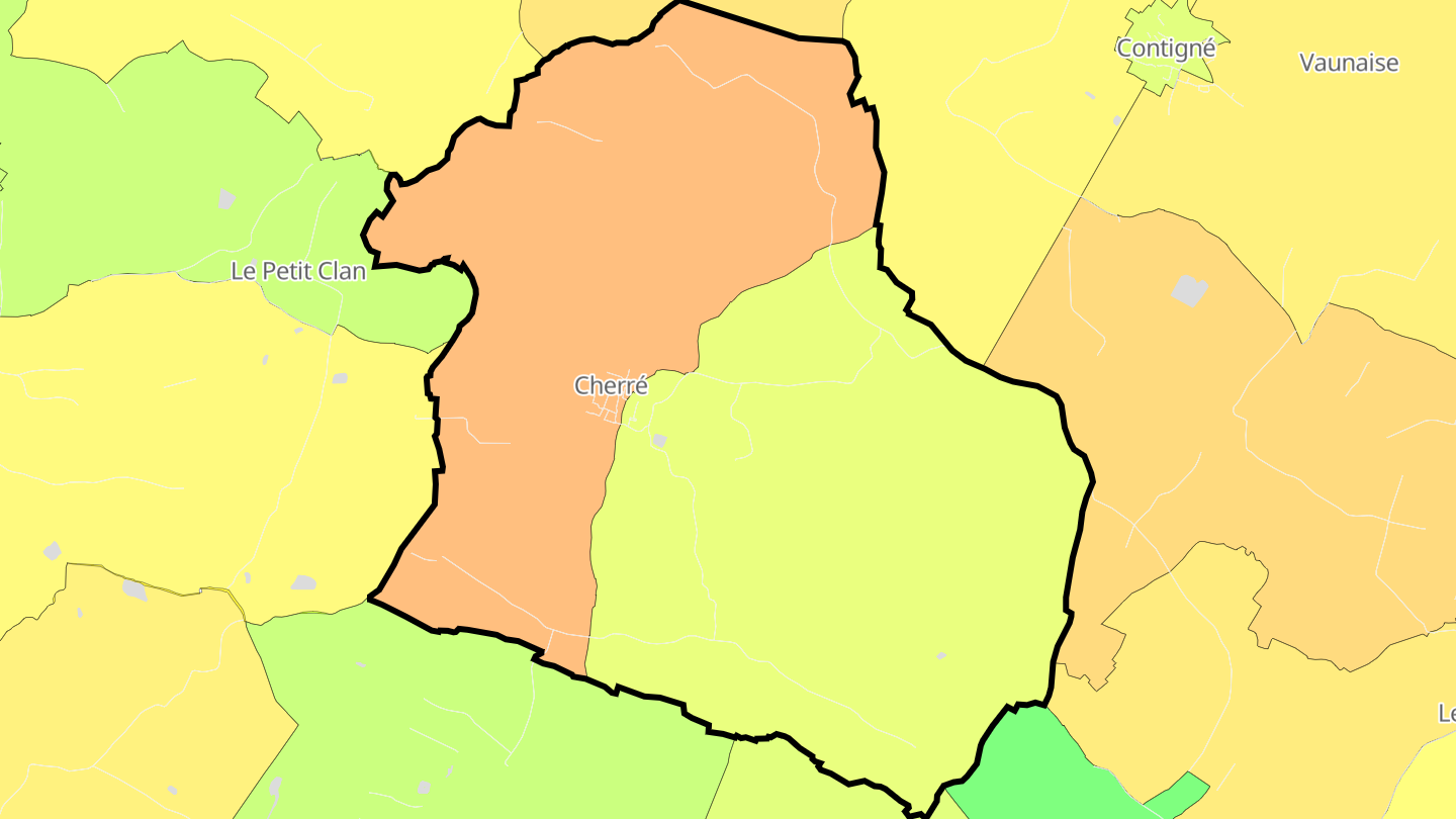Carte des prix de l'immobilier Cherré