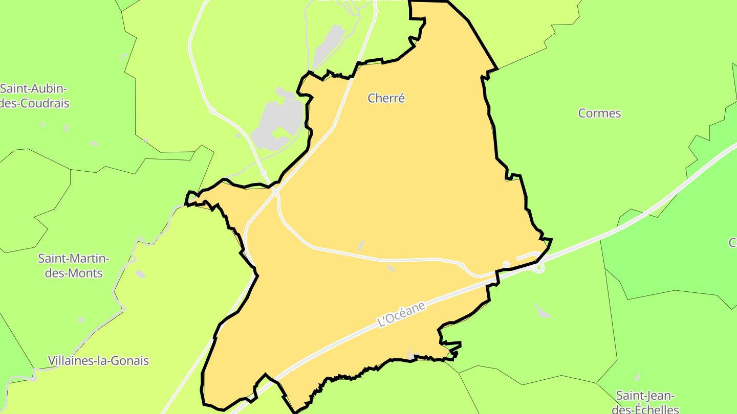 Carte des prix de l'immobilier Cherré