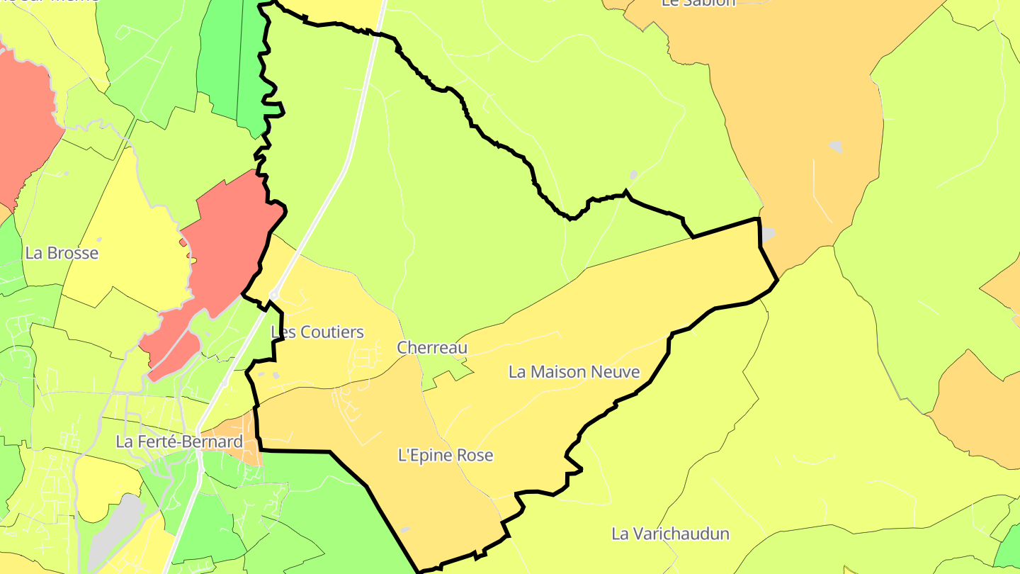 Carte des prix de l'immobilier Cherreau