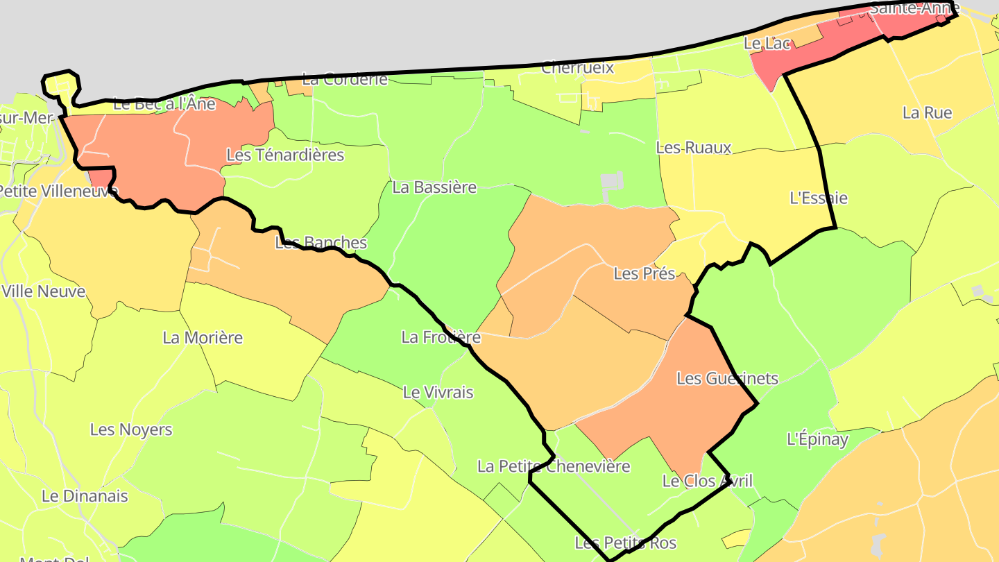 Carte des prix de l'immobilier Cherrueix