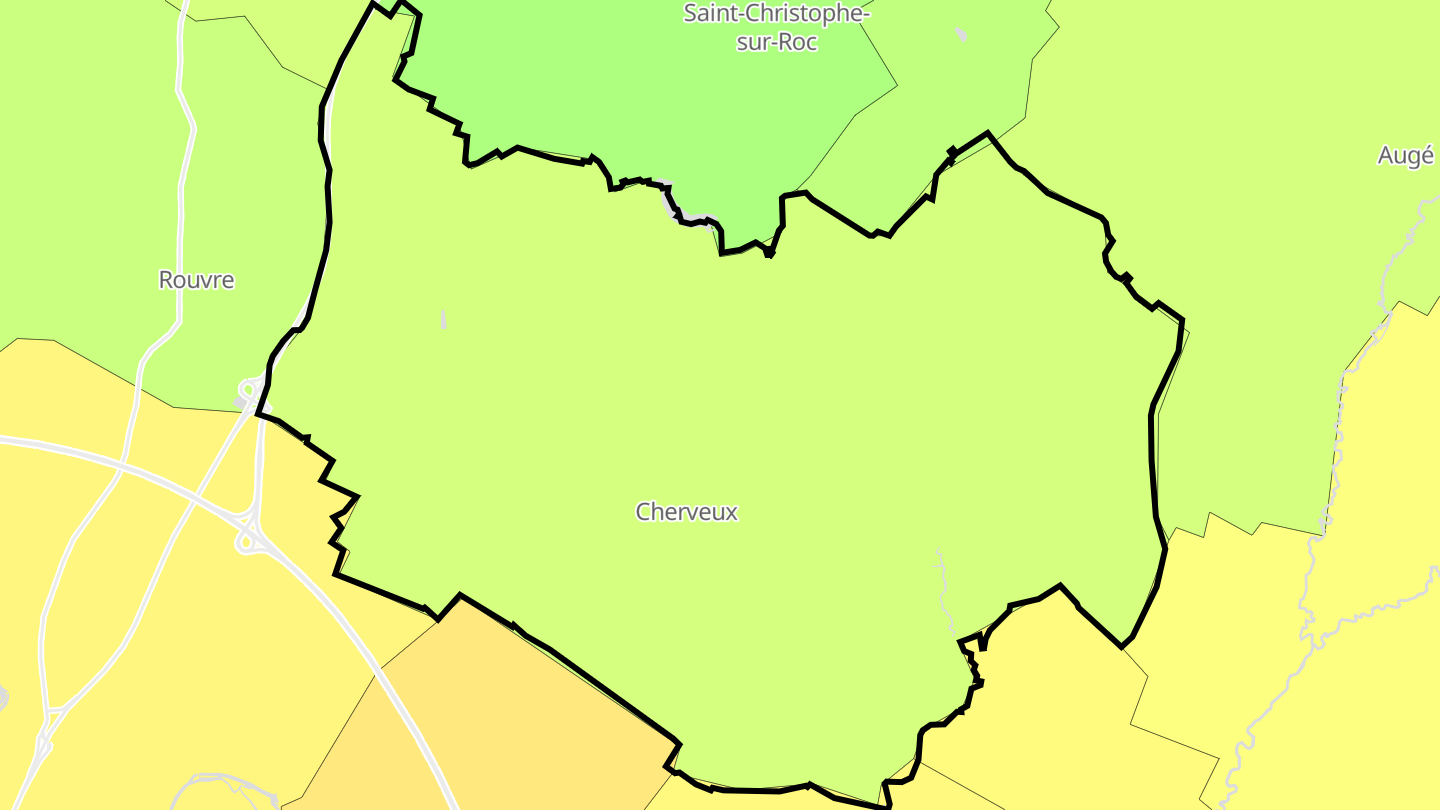 Carte des prix de l'immobilier Cherveux