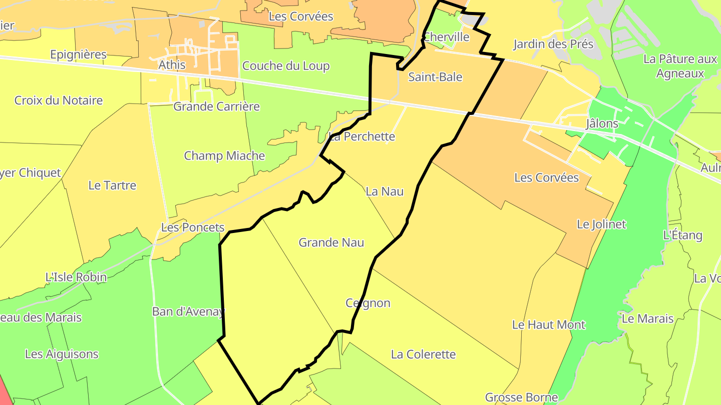 Carte des prix de l'immobilier Cherville