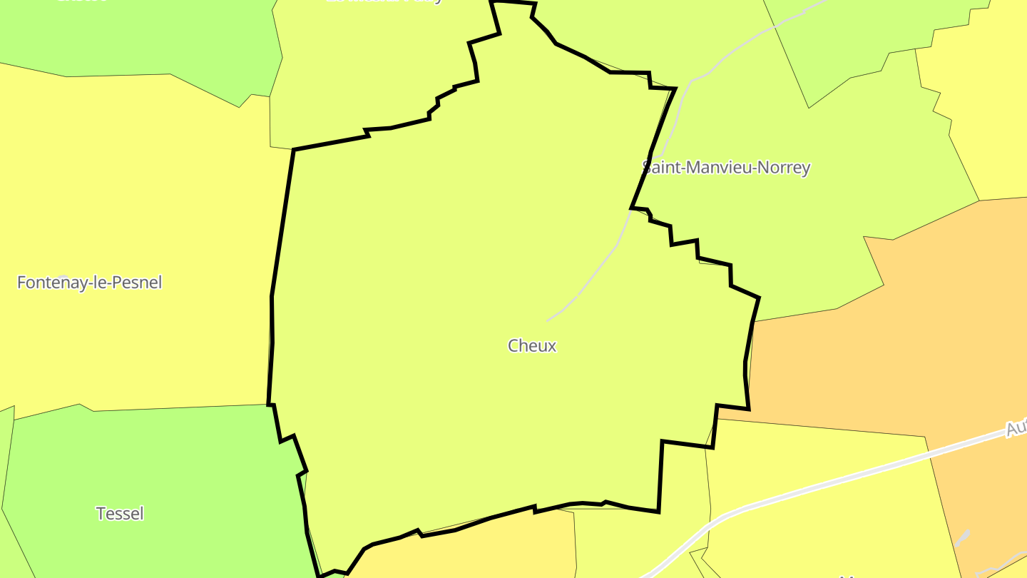Carte des prix de l'immobilier Cheux