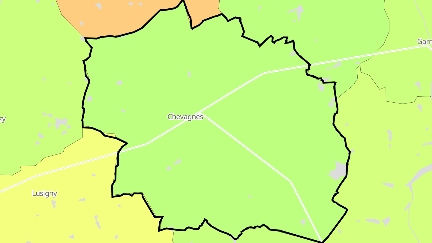 Carte des prix de l'immobilier Chevagnes