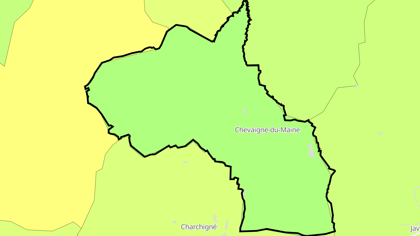 Carte des prix de l'immobilier Chevaigné-du-Maine