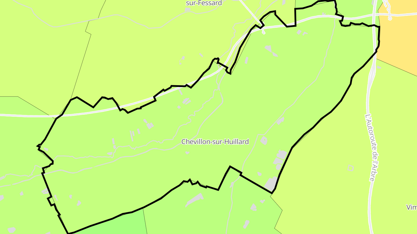 Carte des prix de l'immobilier Chevillon-sur-Huillard