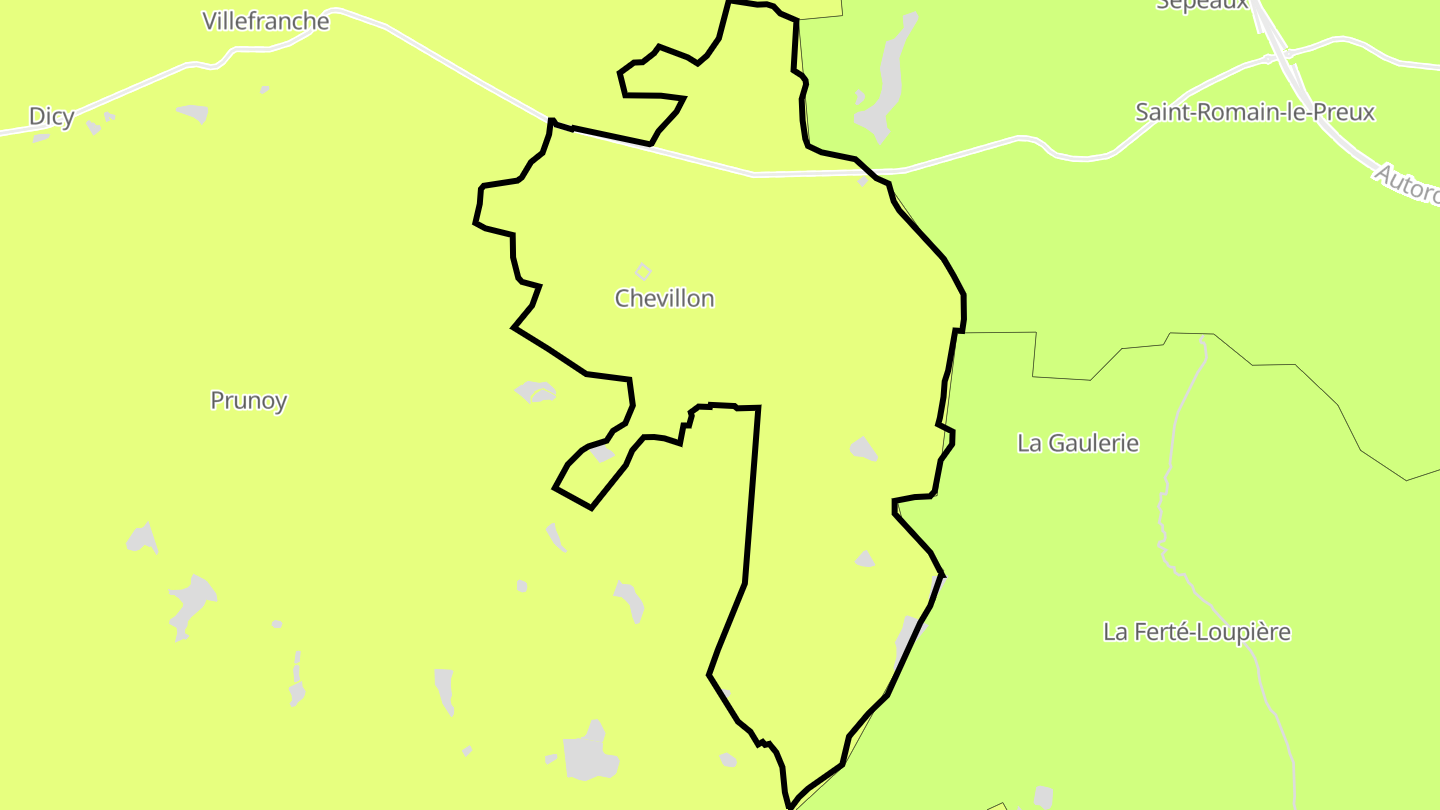 Carte des prix de l'immobilier Chevillon