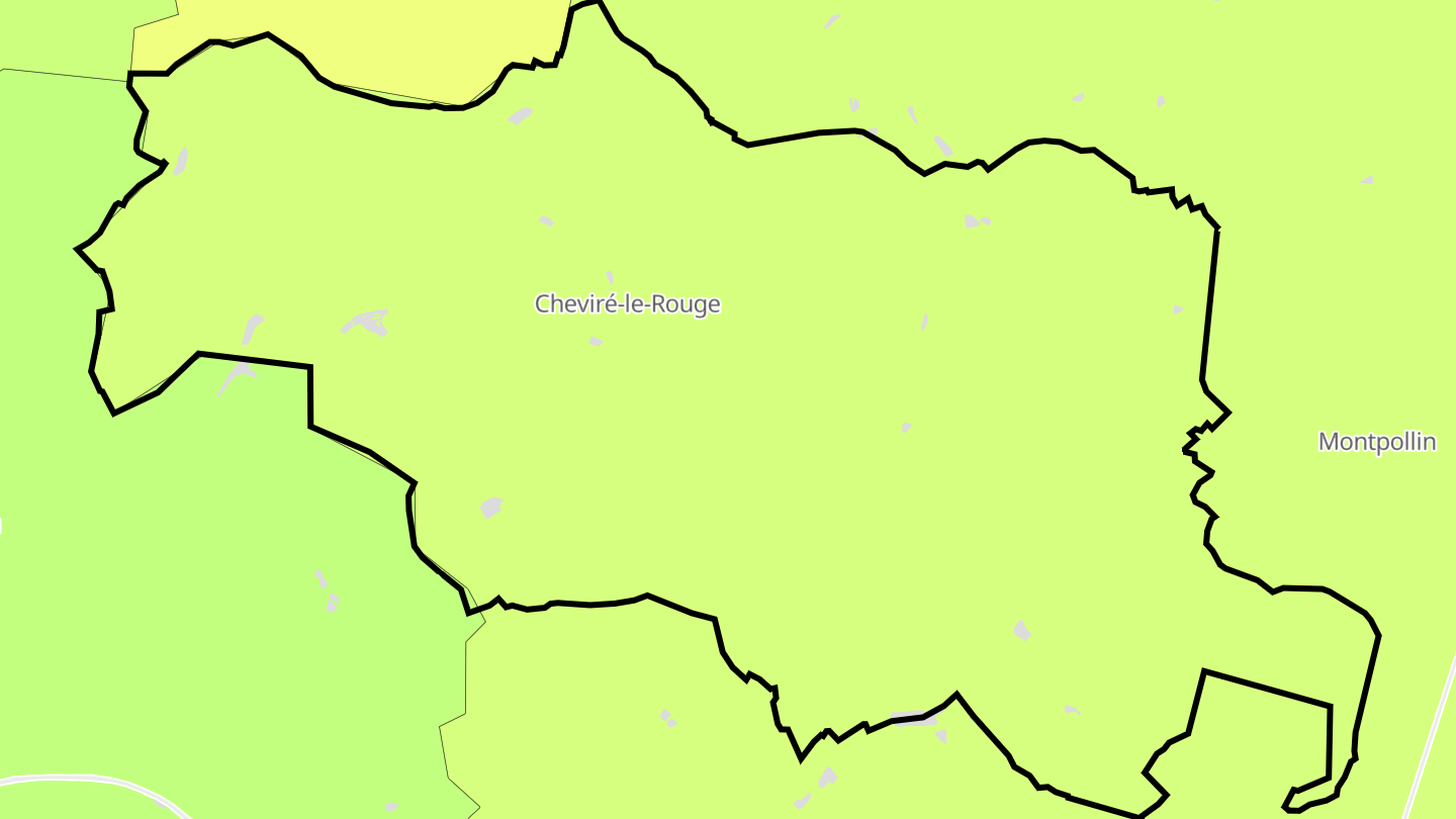 Carte des prix de l'immobilier Cheviré-le-Rouge