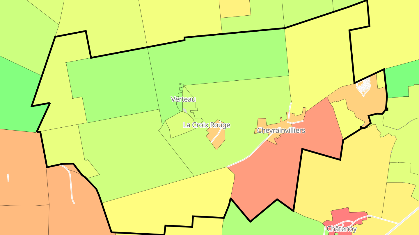 Carte des prix de l'immobilier Chevrainvilliers