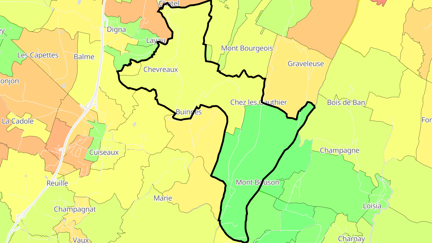 Carte des prix de l'immobilier Chevreaux