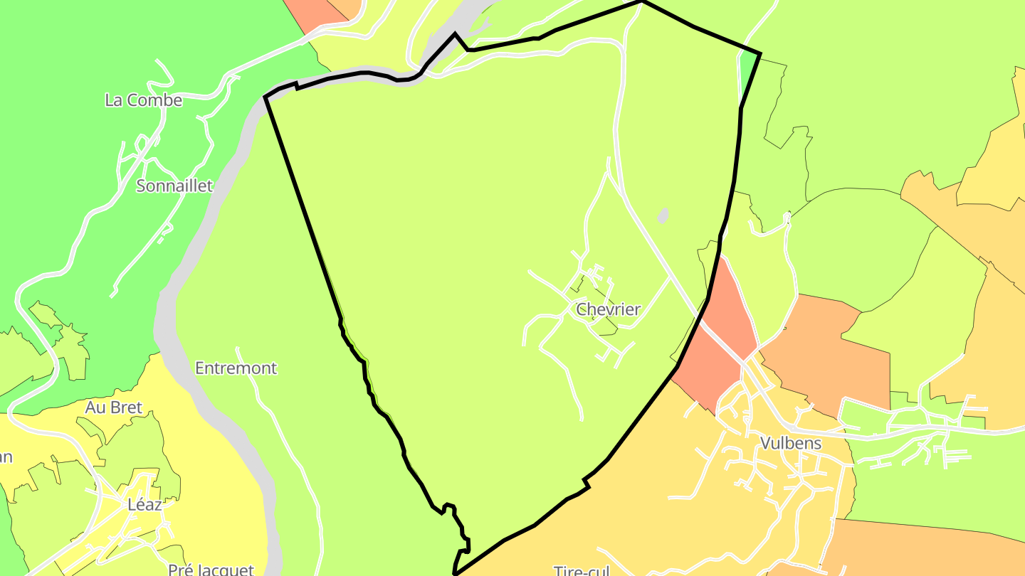 Carte des prix de l'immobilier Chevrier