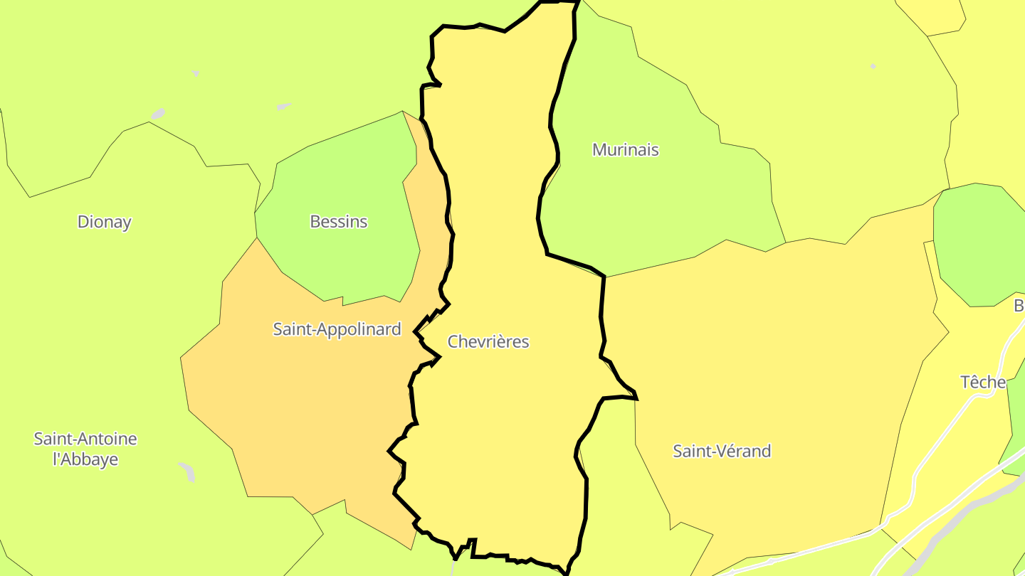 Carte des prix de l'immobilier Chevrières