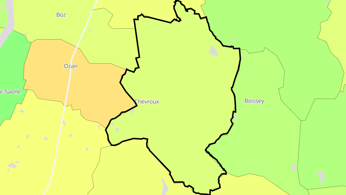 Carte des prix de l'immobilier Chevroux