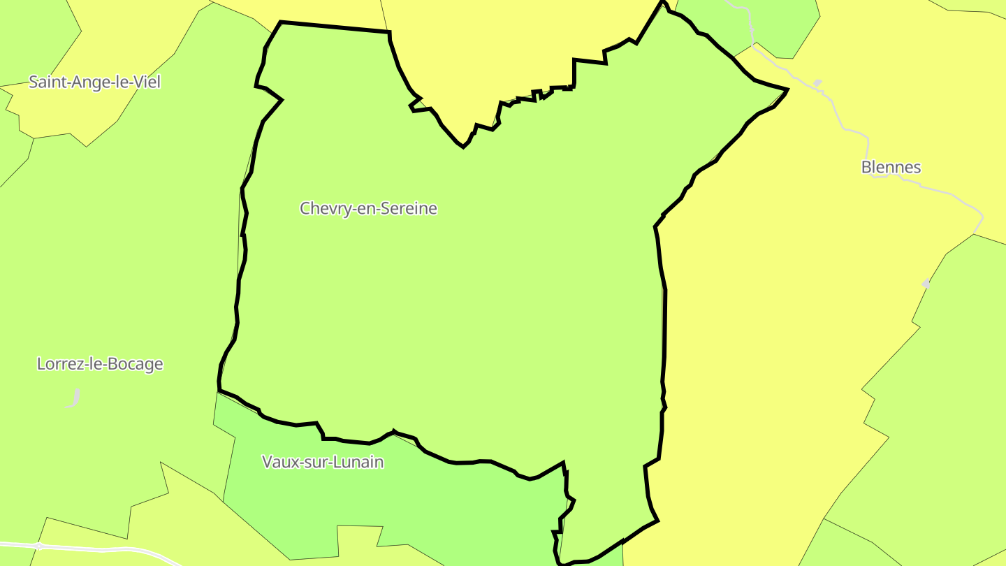 Carte des prix de l'immobilier Chevry-en-Sereine