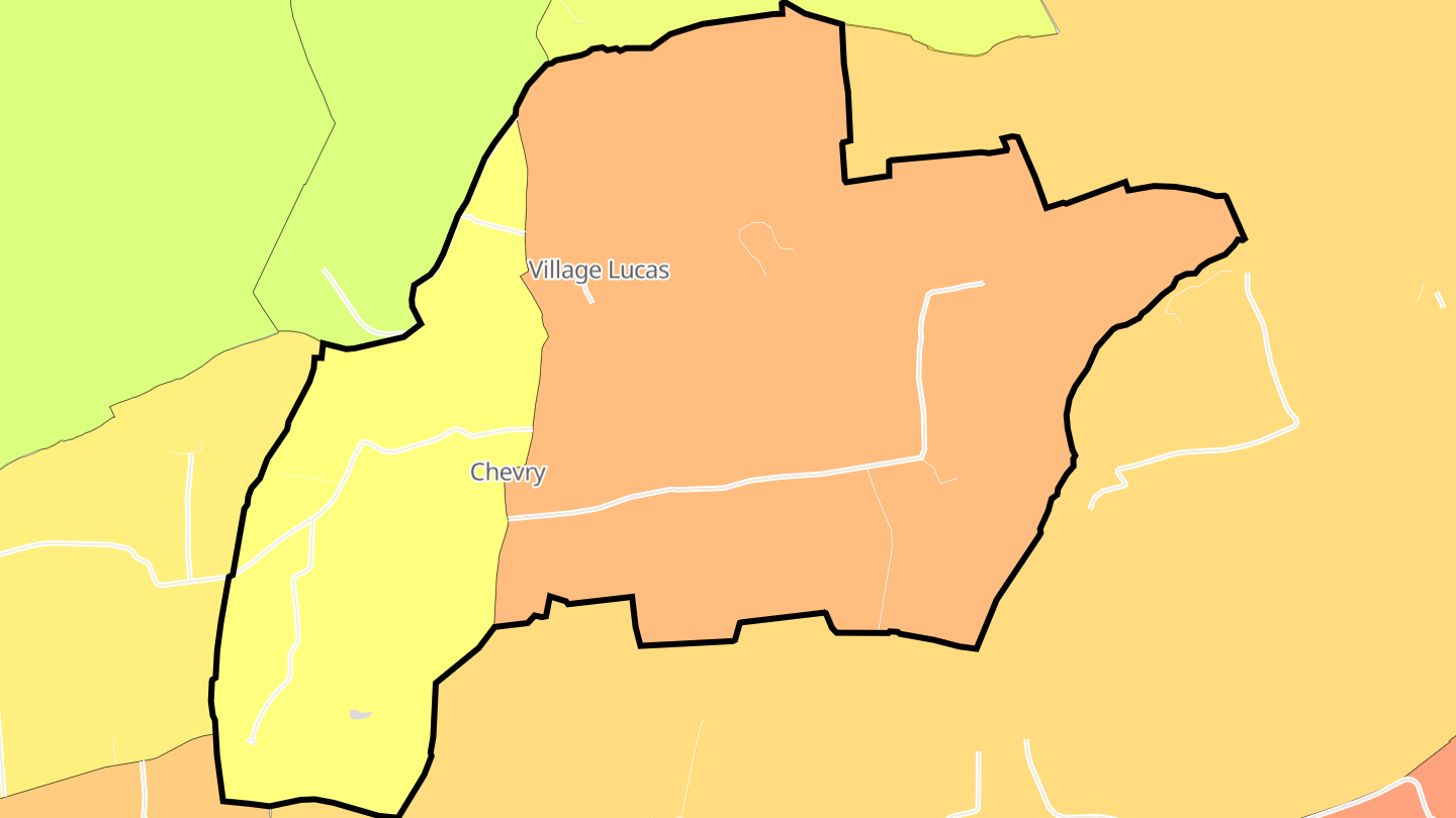 Carte des prix de l'immobilier Chevry