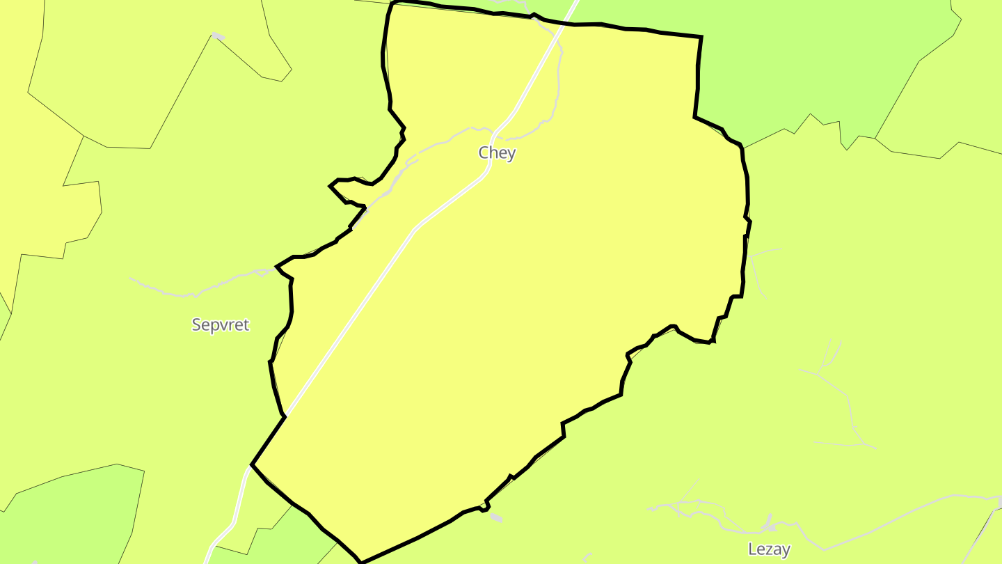 Carte des prix de l'immobilier Chey