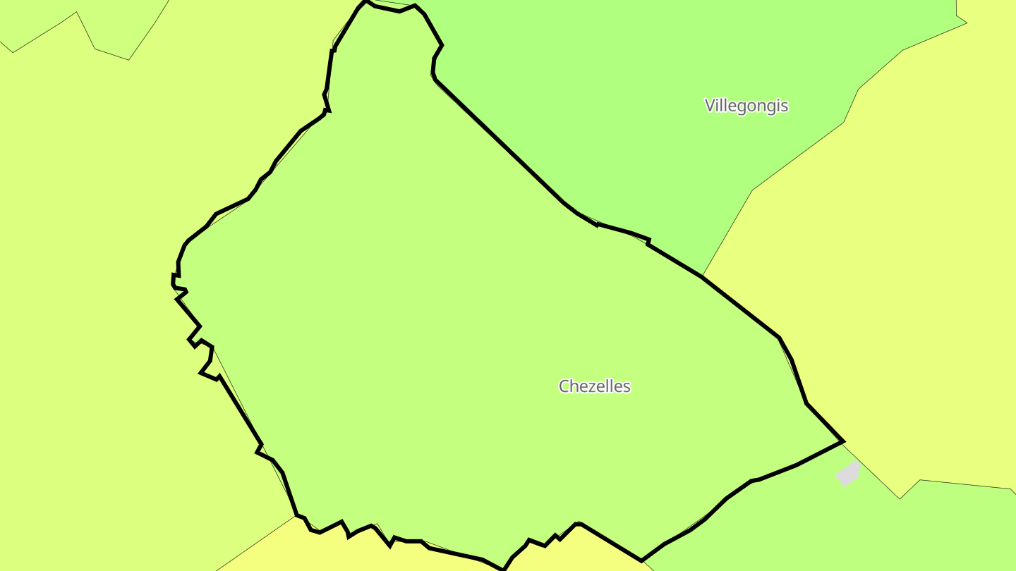 Carte des prix de l'immobilier Chezelles