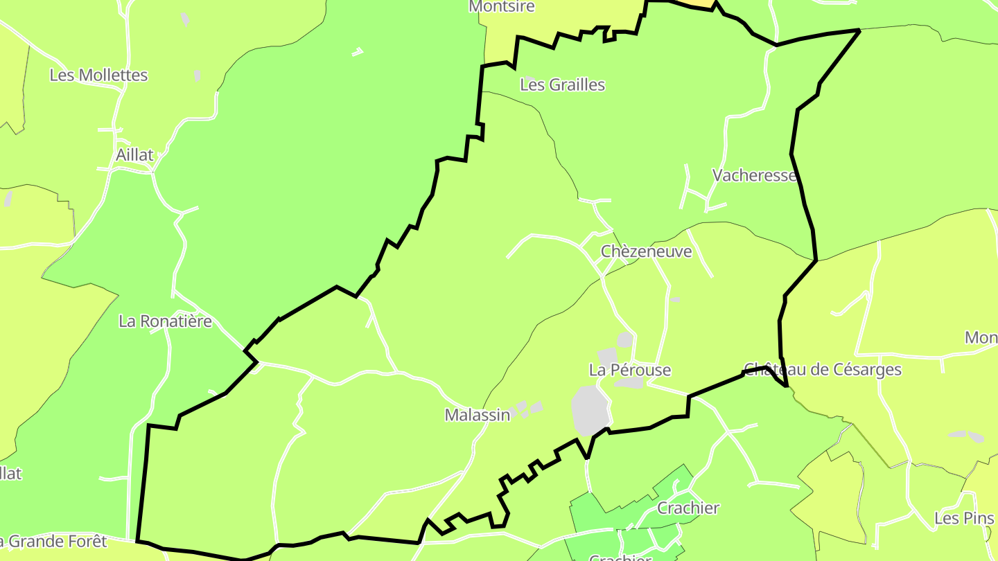 Carte des prix de l'immobilier Chèzeneuve