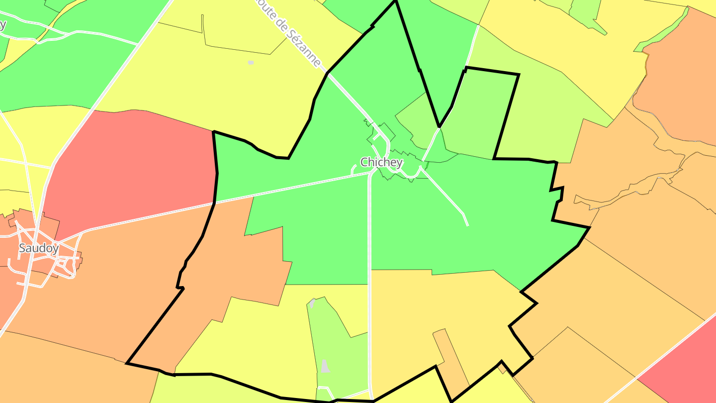 Carte des prix de l'immobilier Chichey