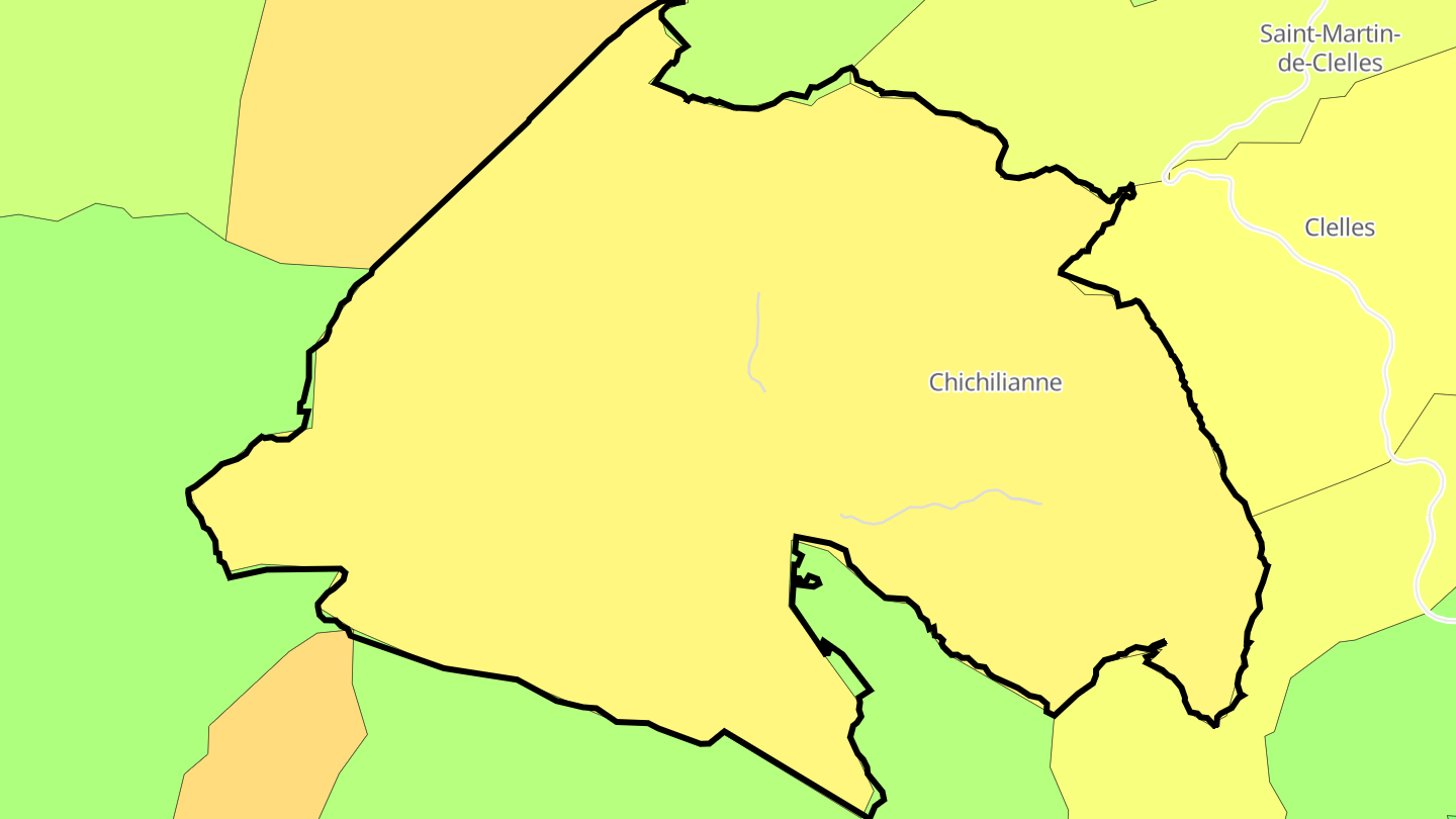 Carte des prix de l'immobilier Chichilianne