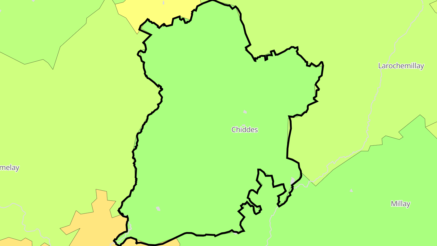 Carte des prix de l'immobilier Chiddes