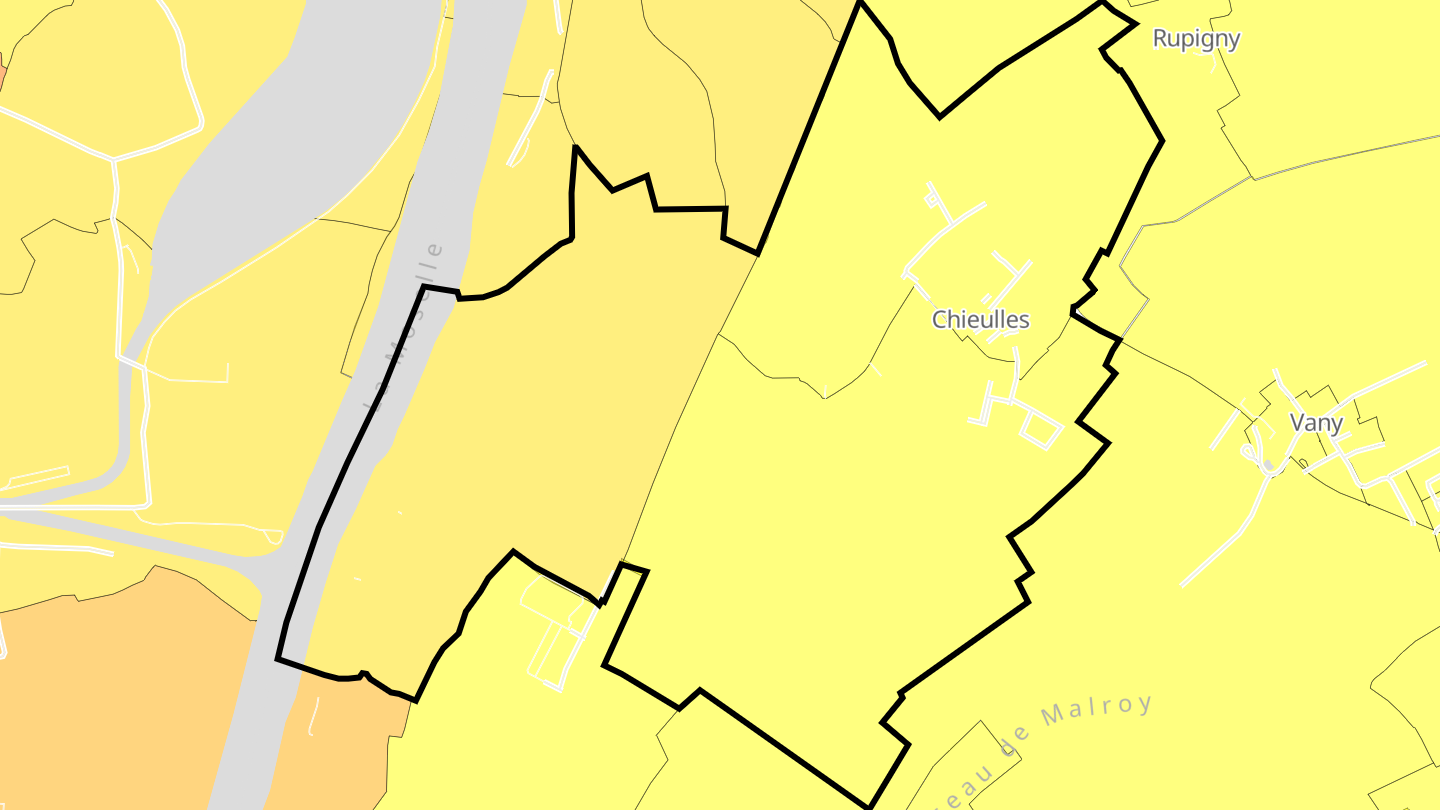 Carte des prix de l'immobilier Chieulles