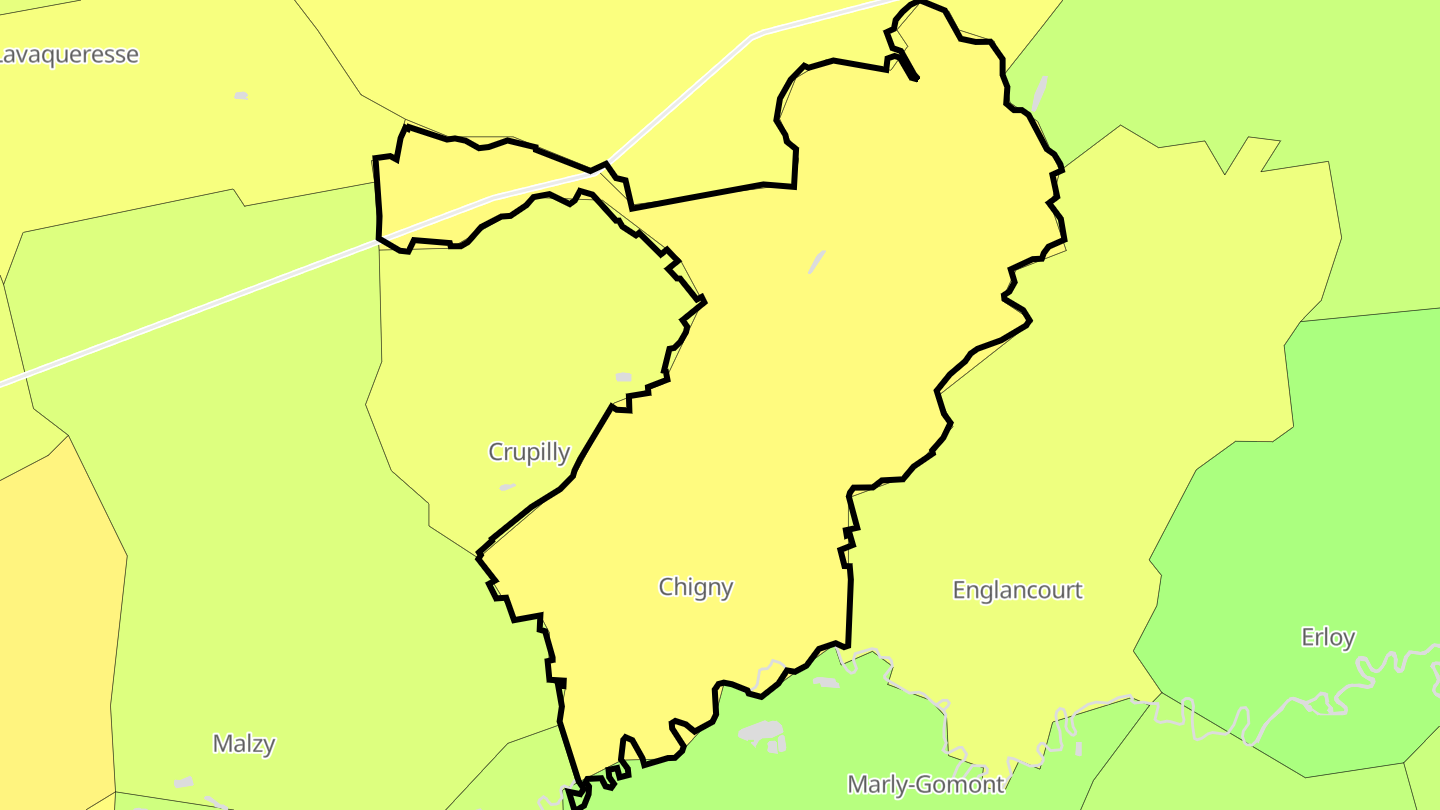 Carte des prix de l'immobilier Chigny