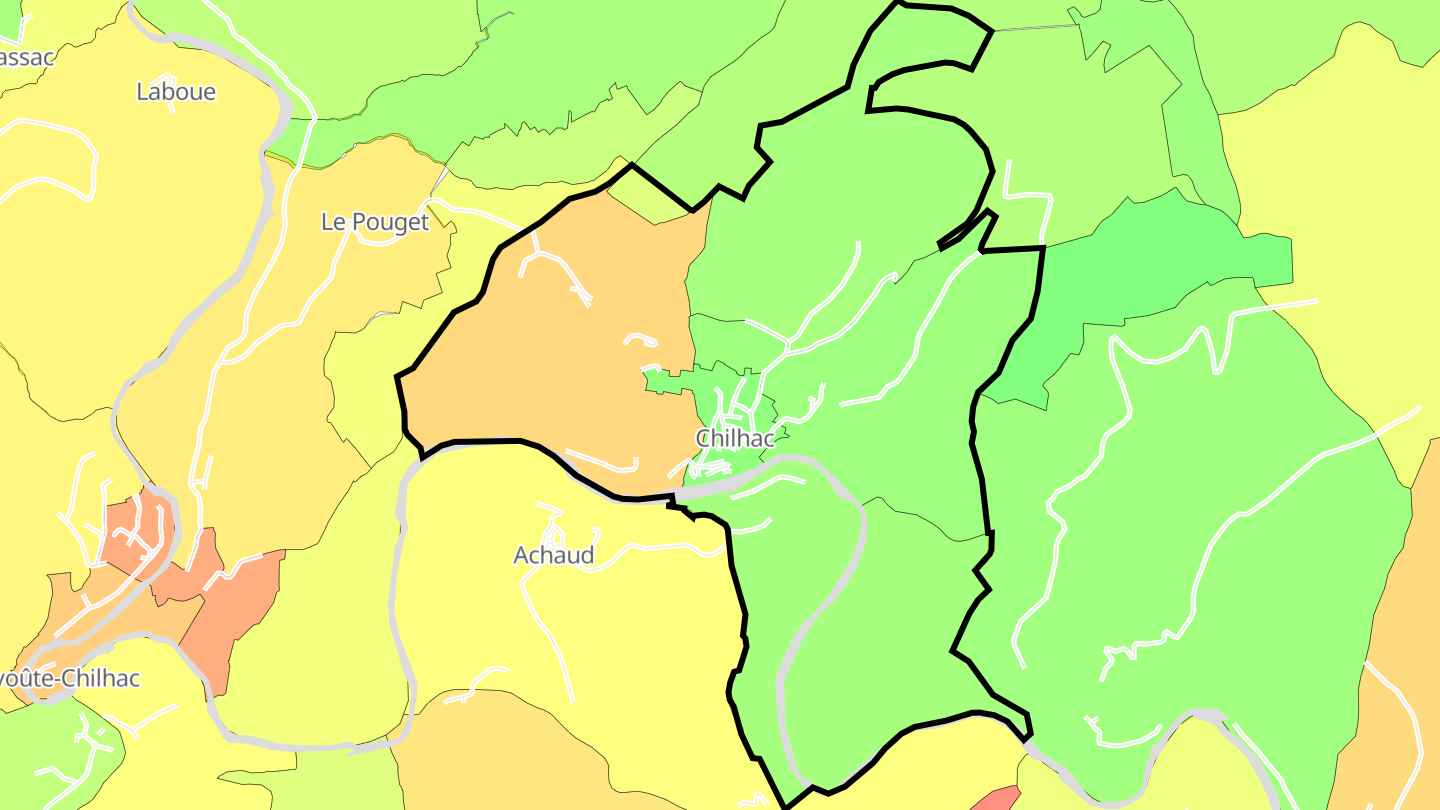 Carte des prix de l'immobilier Chilhac