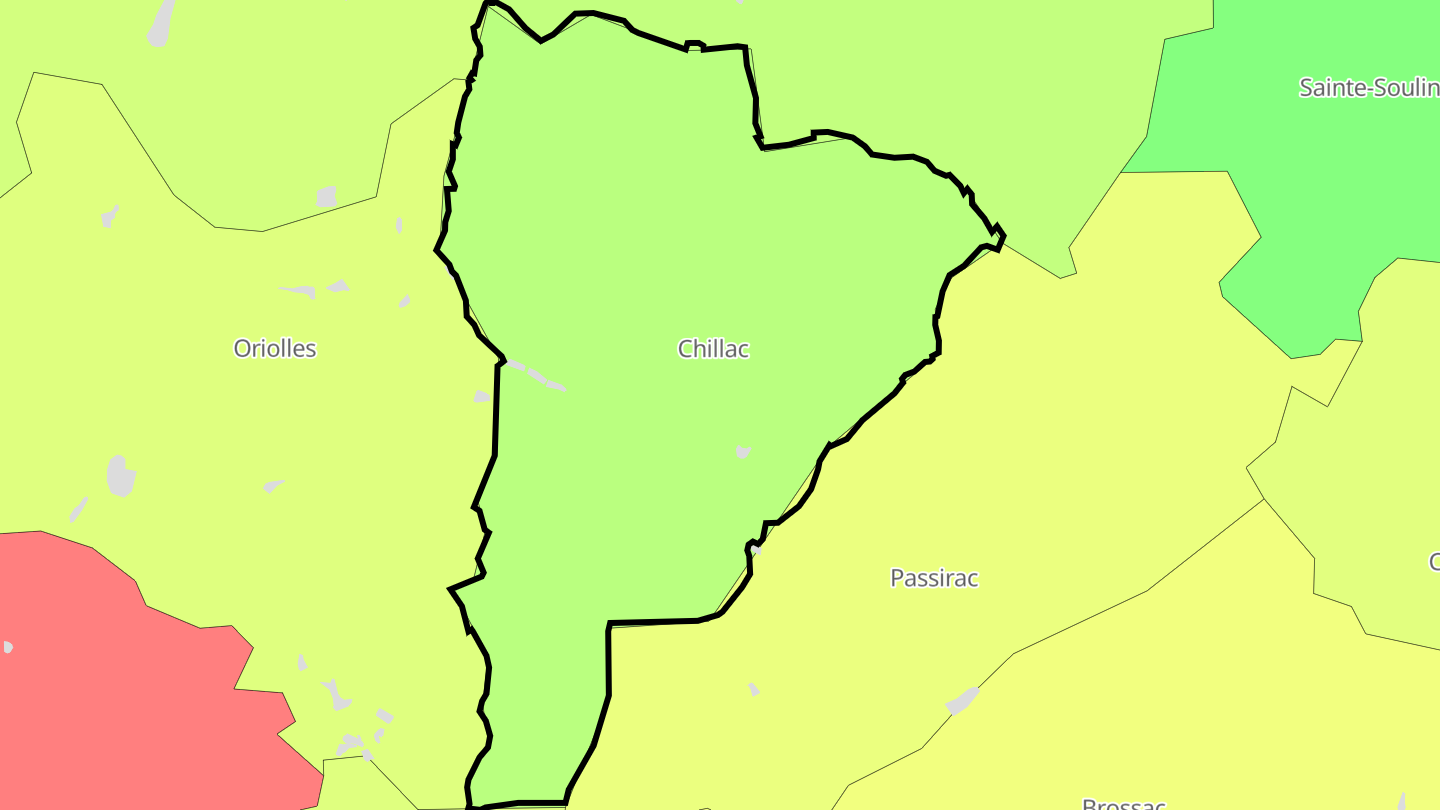 Carte des prix de l'immobilier Chillac