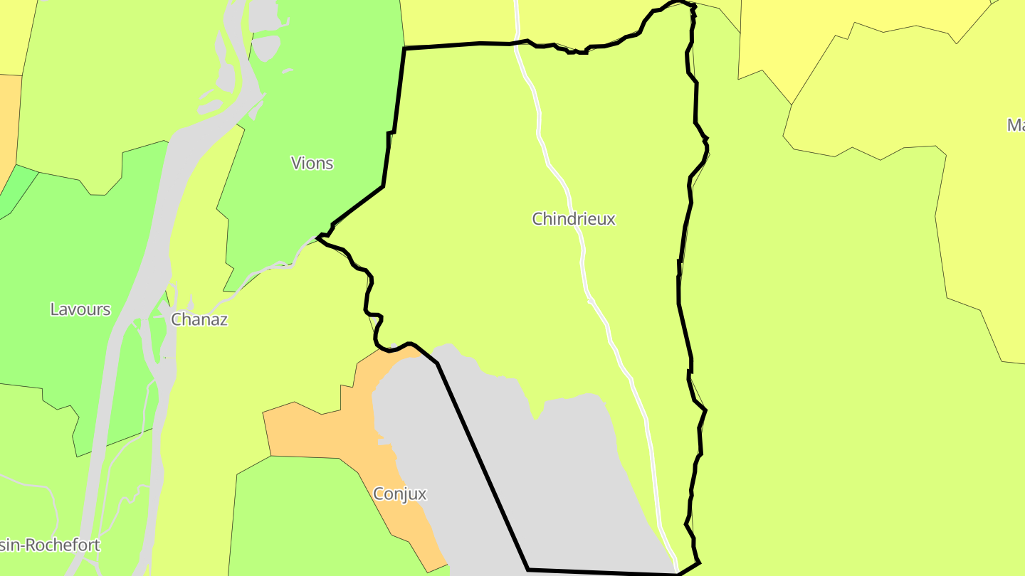 Carte des prix de l'immobilier Chindrieux