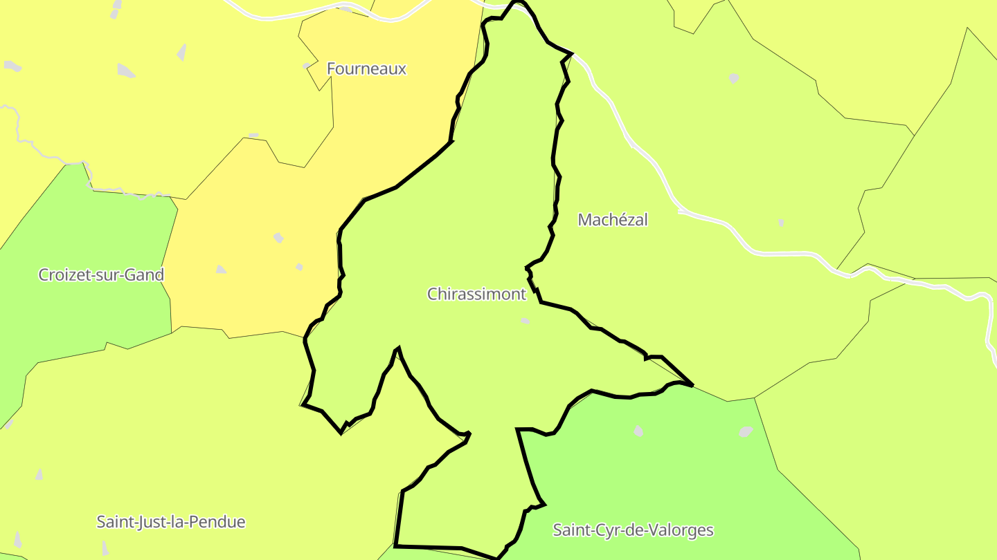 Carte des prix de l'immobilier Chirassimont