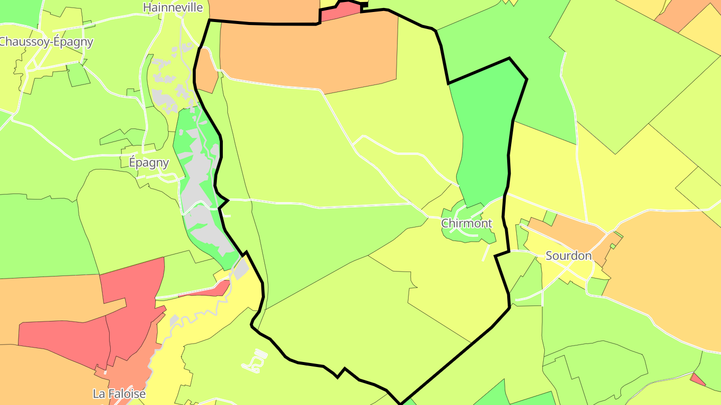 Carte des prix de l'immobilier Chirmont