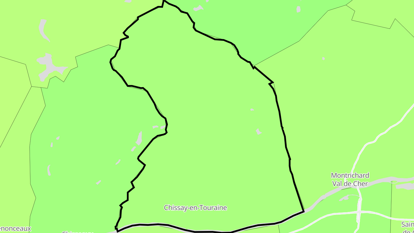 Carte des prix de l'immobilier Chissay-en-Touraine