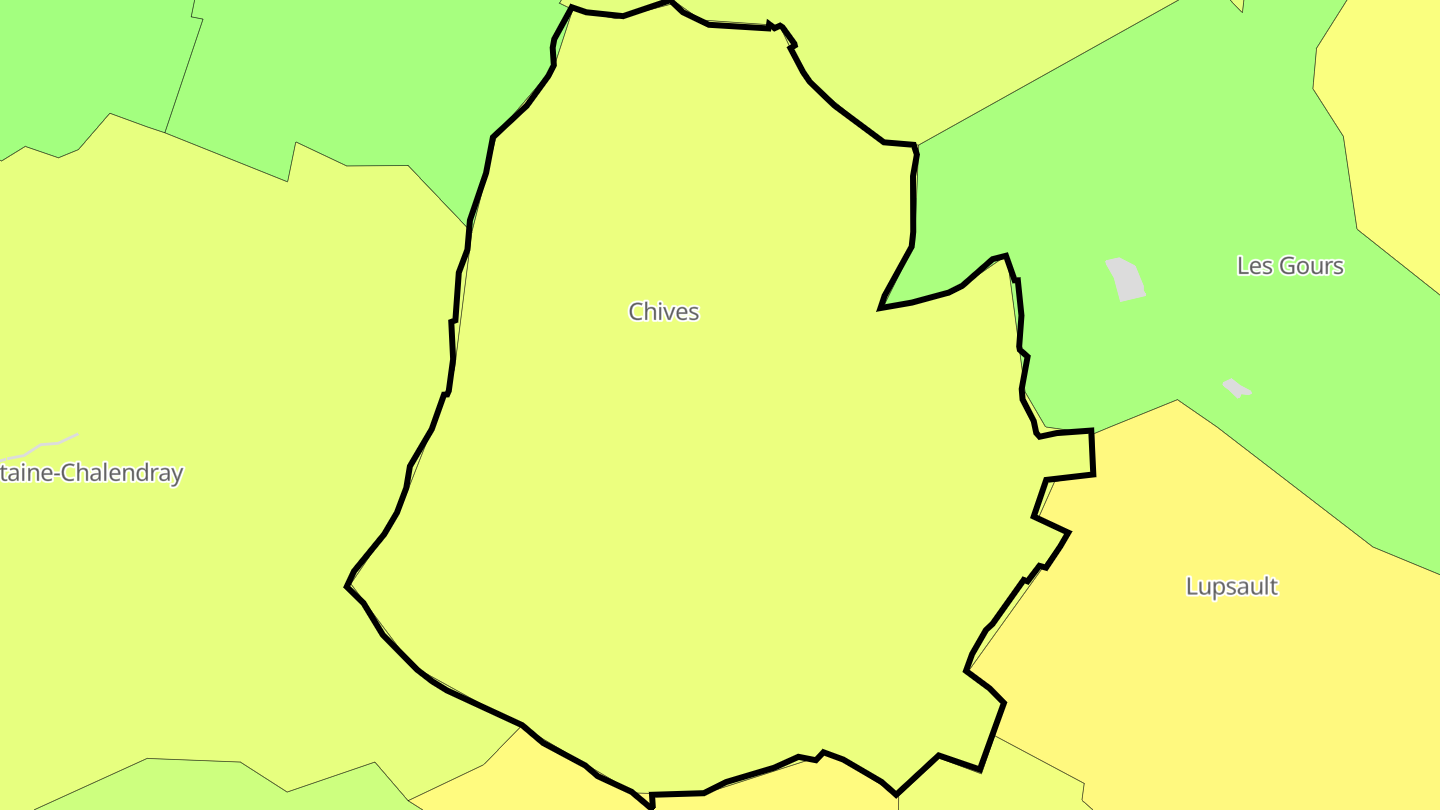 Carte des prix de l'immobilier Chives