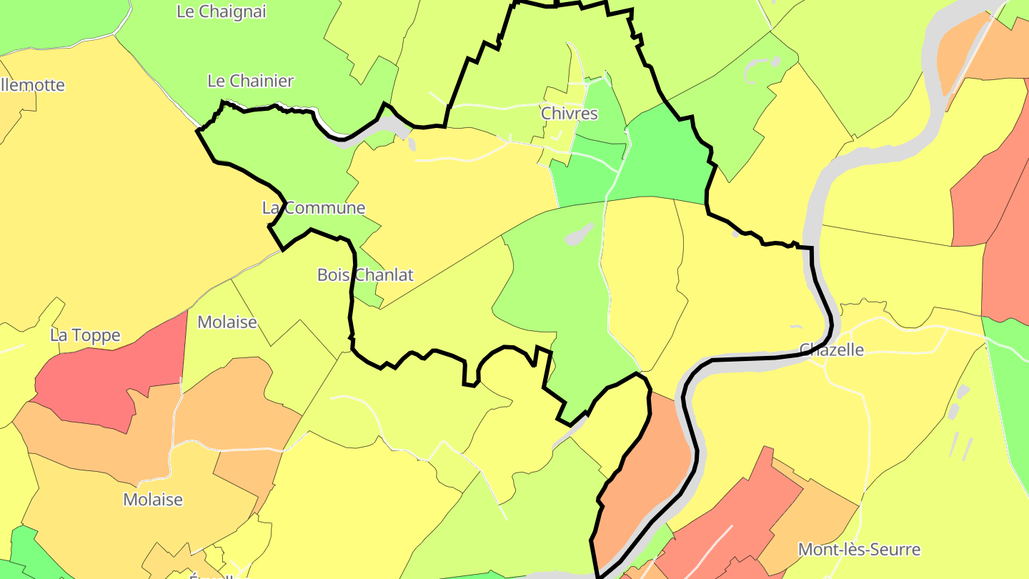 Carte des prix de l'immobilier Chivres