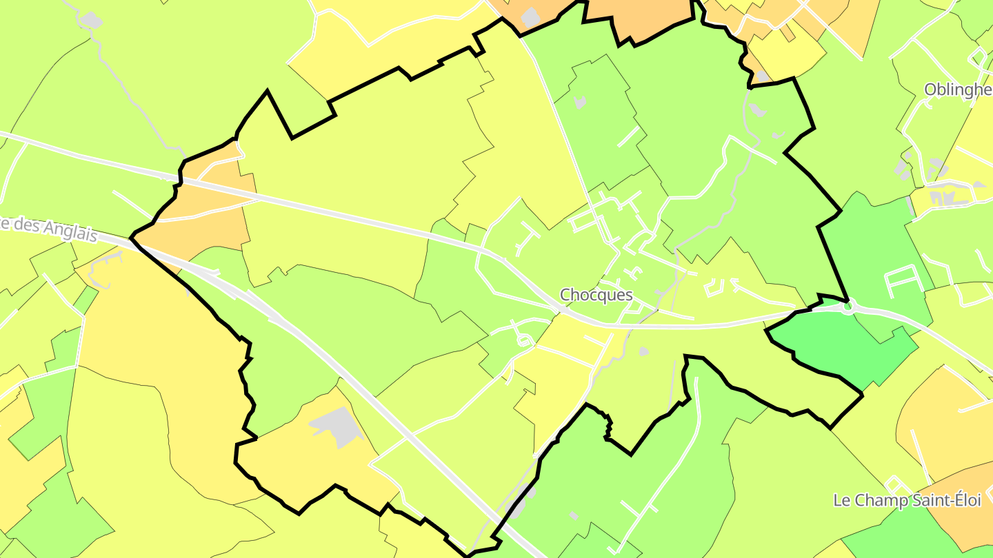 Carte des prix de l'immobilier Chocques