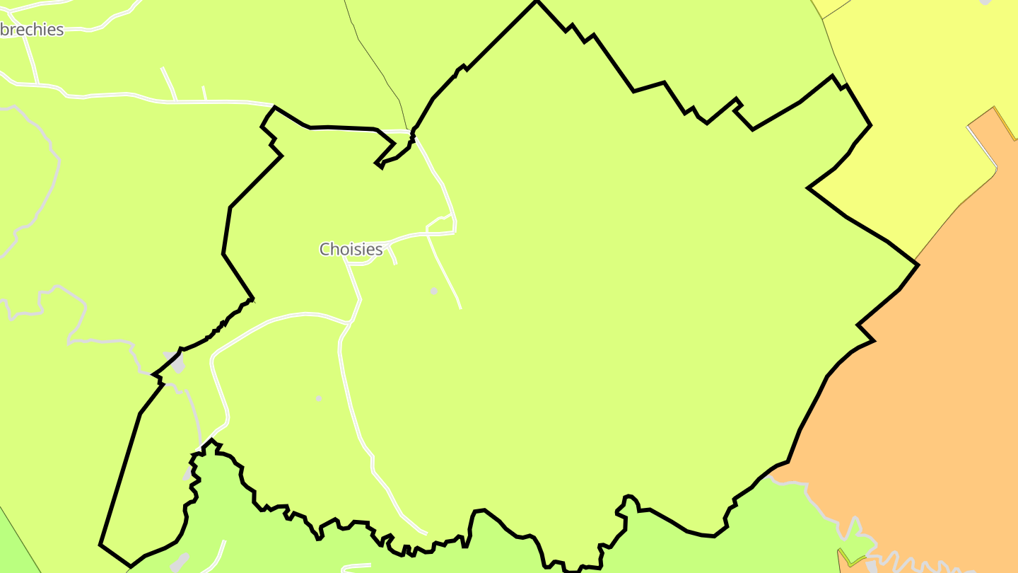 Carte des prix de l'immobilier Choisies