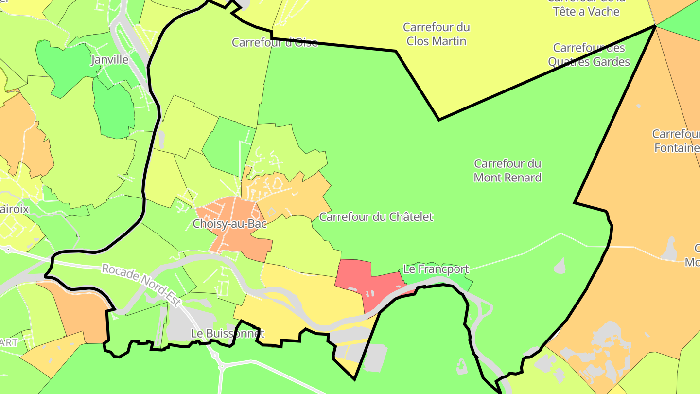 Carte des prix de l'immobilier Choisy-au-Bac