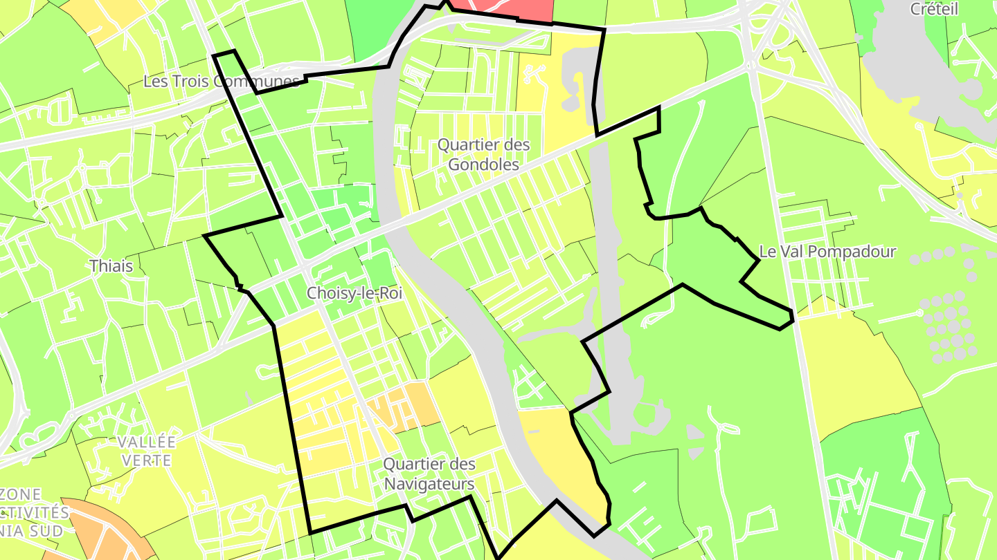 Carte des prix de l'immobilier Choisy-le-Roi