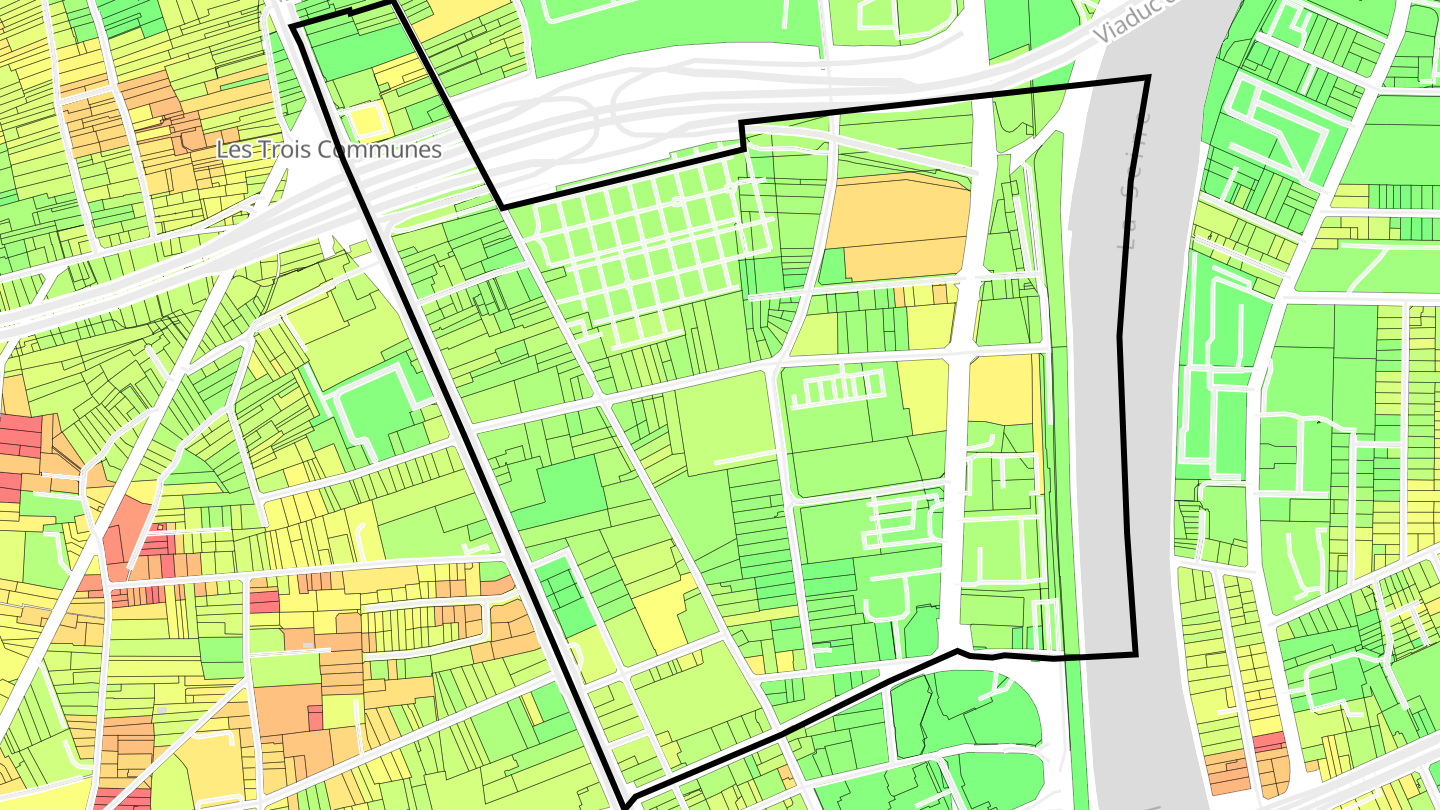 Carte des prix de l'immobilier Choisy Nord