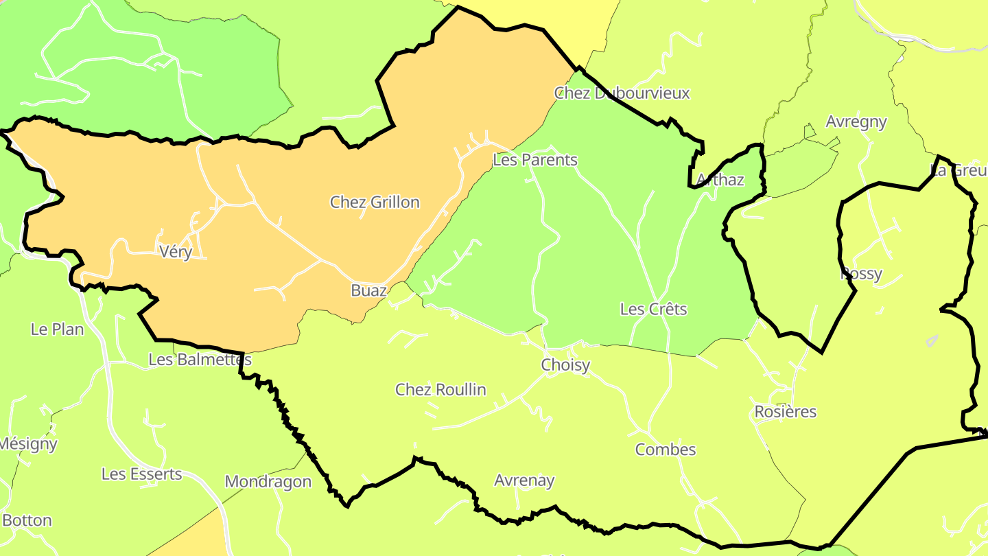 Carte des prix de l'immobilier Choisy