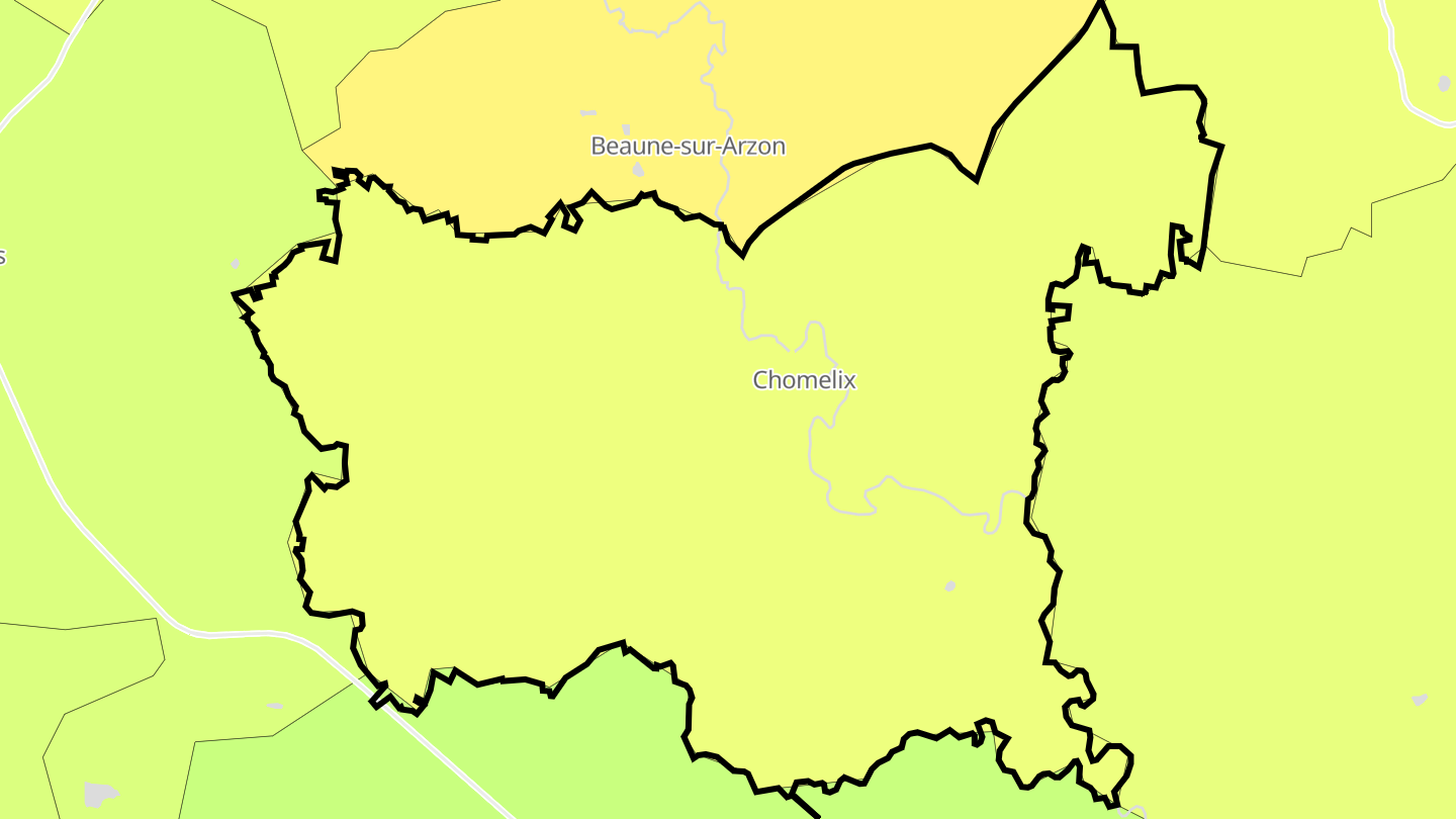 Carte des prix de l'immobilier Chomelix