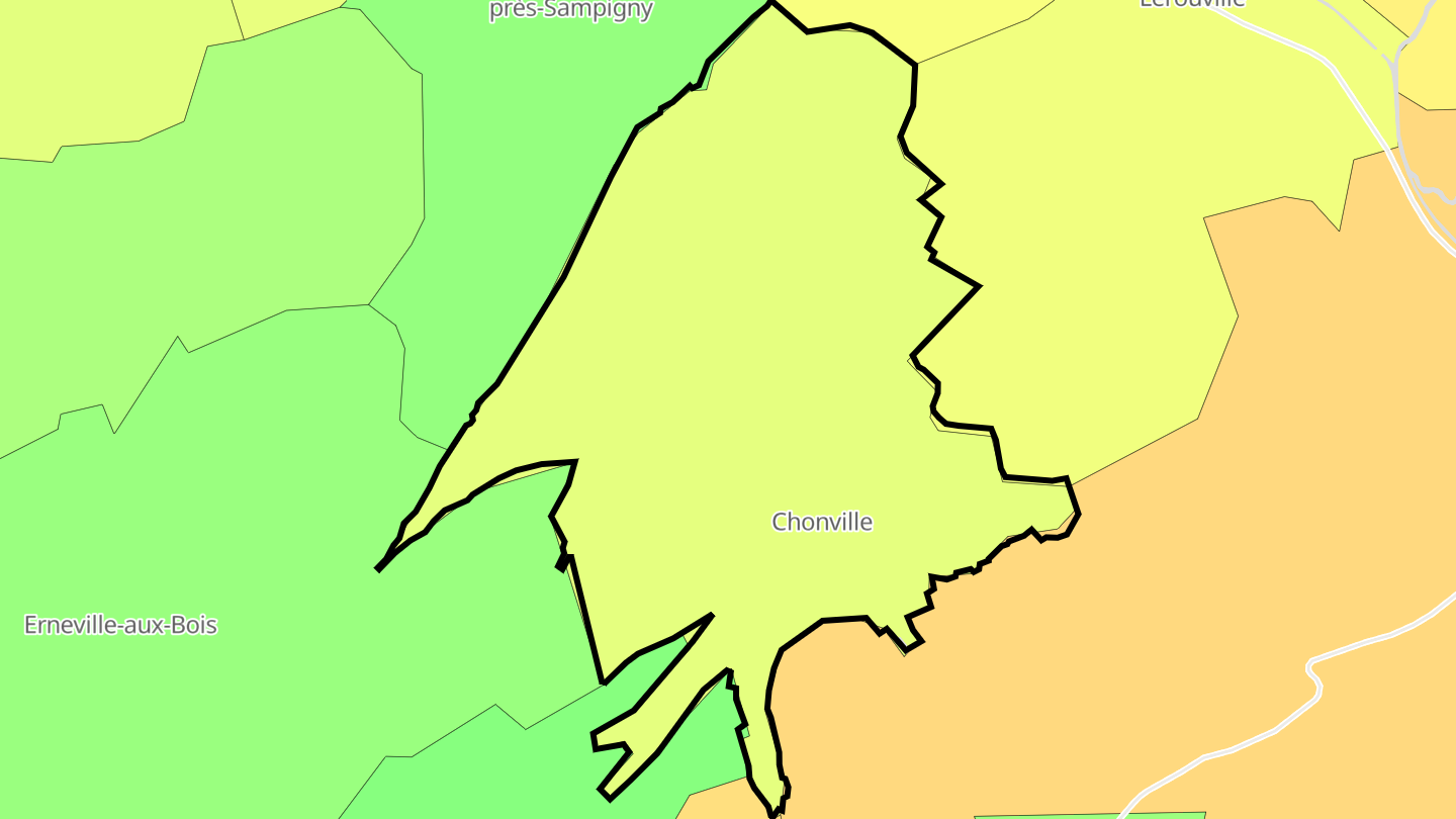 Carte des prix de l'immobilier Chonville-Malaumont
