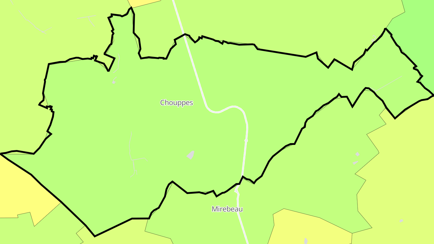 Carte des prix de l'immobilier Chouppes
